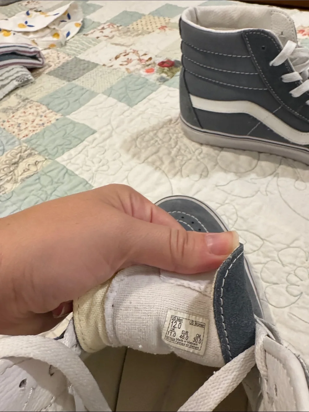 Vans Kids High-Top Sneakers in slate blue and White